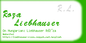 roza liebhauser business card